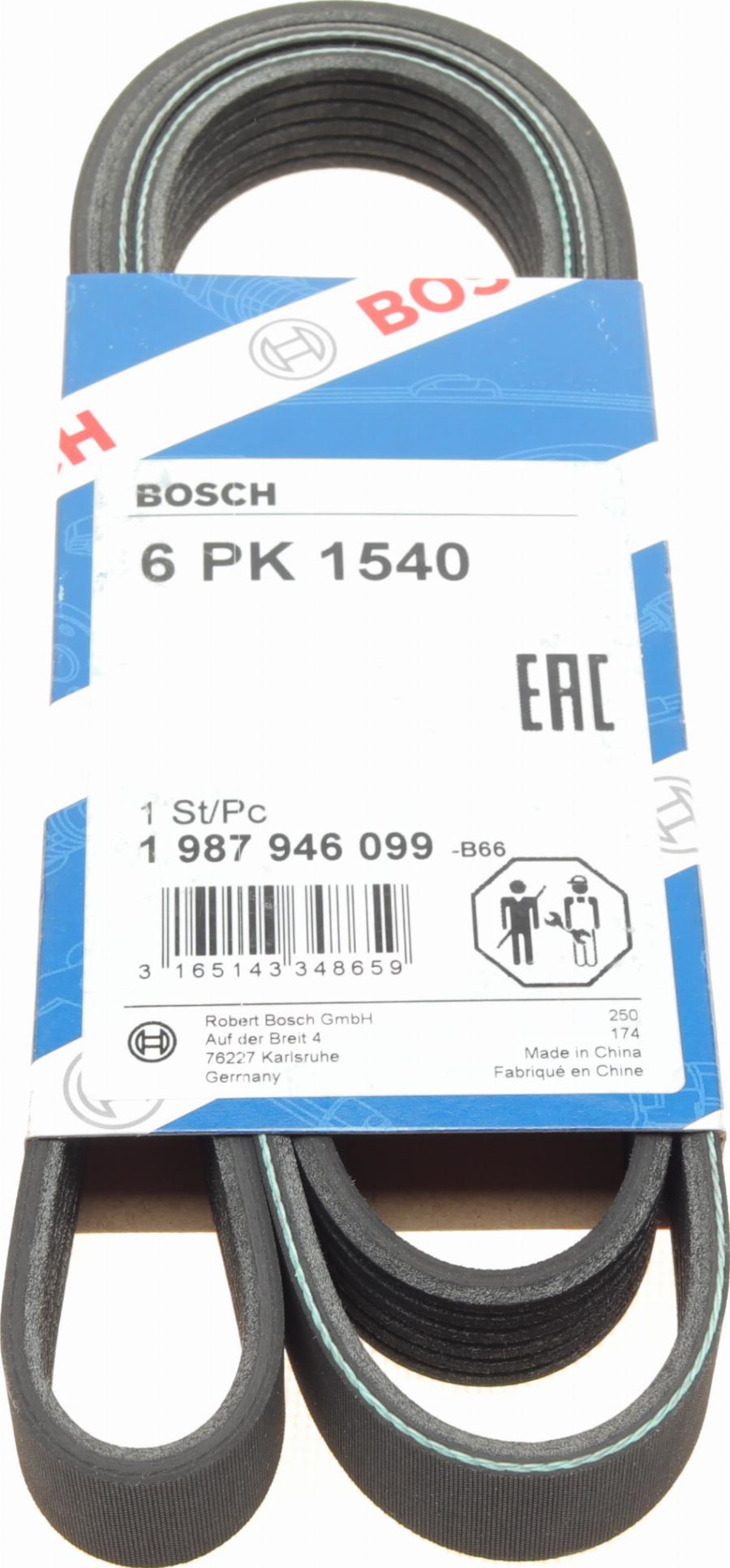 BOSCH 1 987 946 099 - Поликлиновой ремень www.autospares.lv