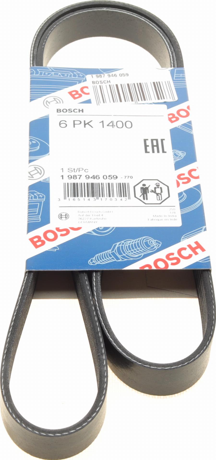 BOSCH 1 987 946 059 - V-Ribbed Belt www.autospares.lv