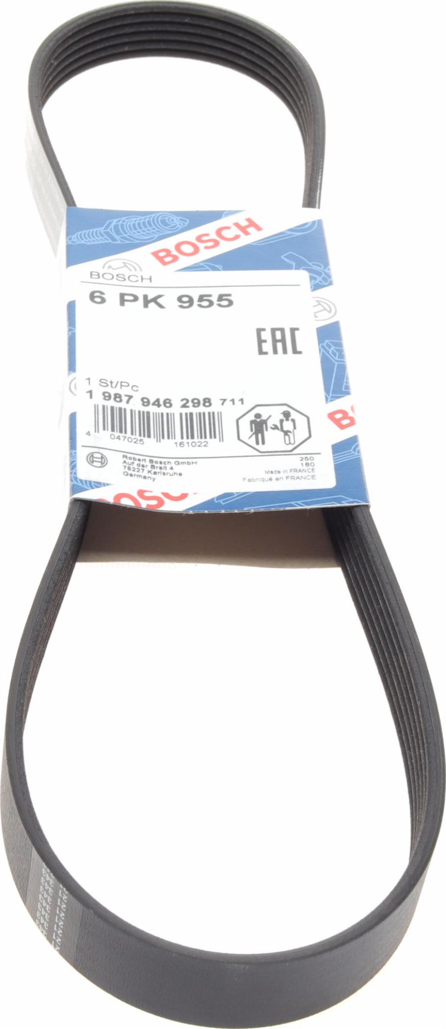 BOSCH 1 987 946 298 - V-Ribbed Belt www.autospares.lv