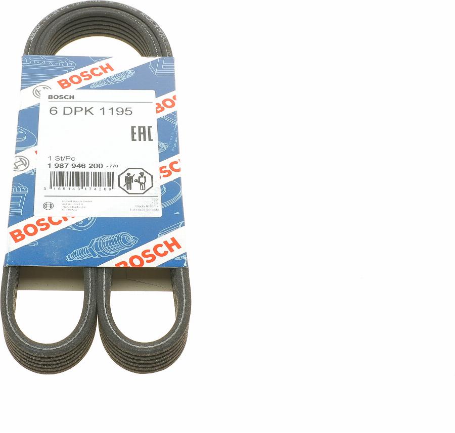 BOSCH 1 987 946 200 - V-Ribbed Belt www.autospares.lv