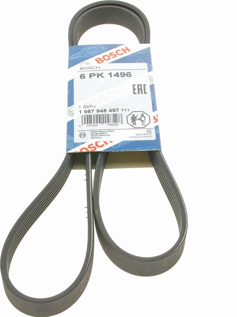 BOSCH 1 987 948 497 - V-Ribbed Belt www.autospares.lv