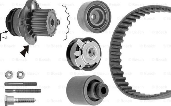 BOSCH 1 987 948 882 - Ūdenssūknis + Zobsiksnas komplekts autospares.lv