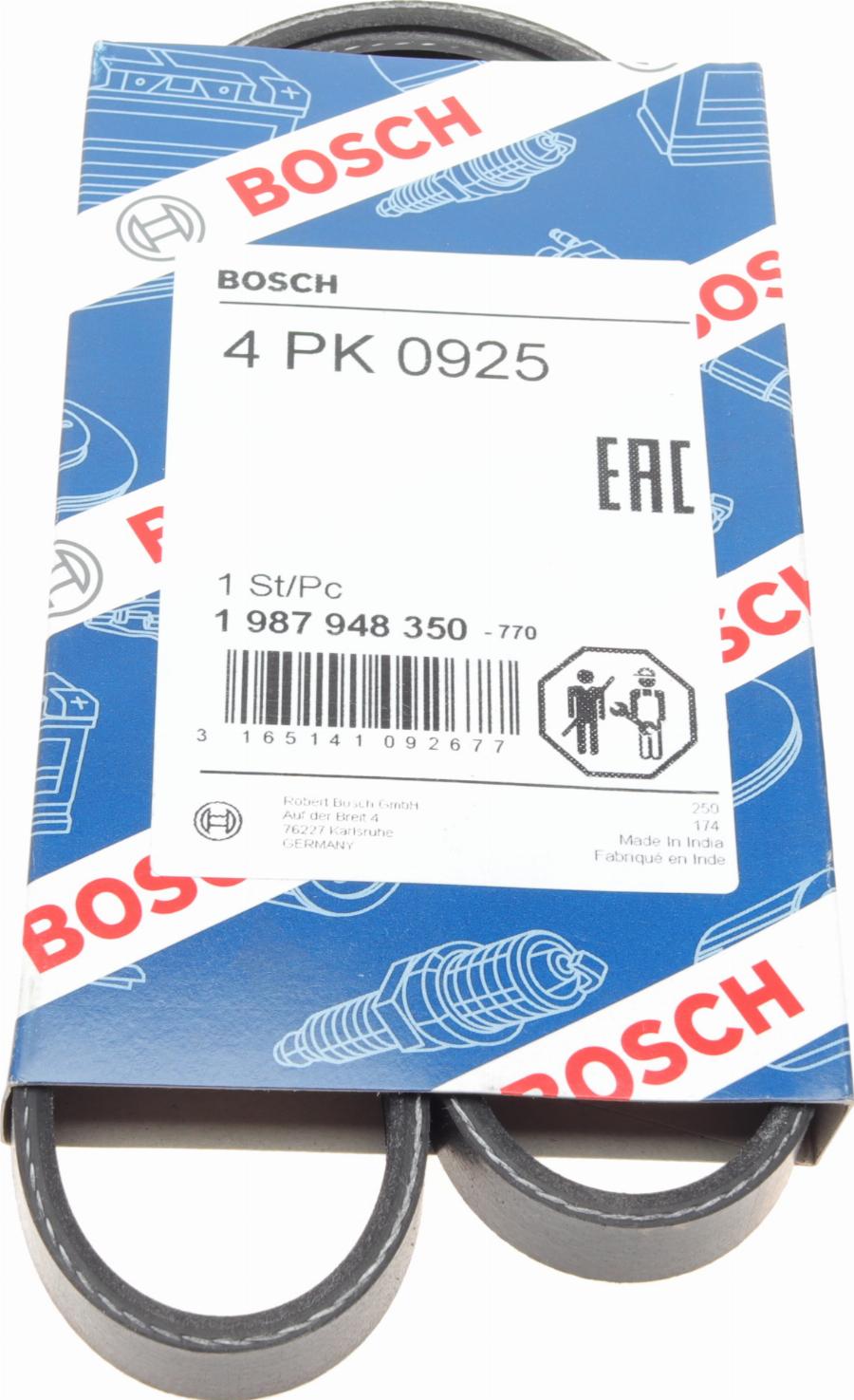 BOSCH 1 987 948 350 - V-Ribbed Belt www.autospares.lv