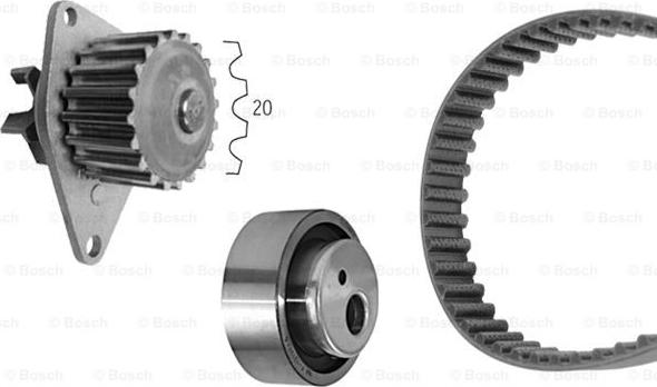 BOSCH 1 987 948 701 - Ūdenssūknis + Zobsiksnas komplekts www.autospares.lv