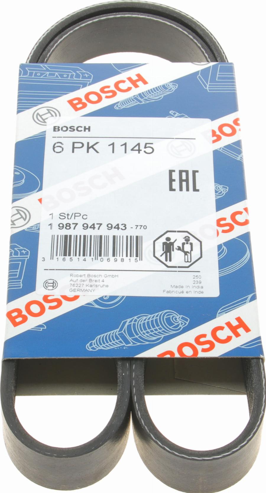 BOSCH 1 987 947 943 - Поликлиновой ремень www.autospares.lv