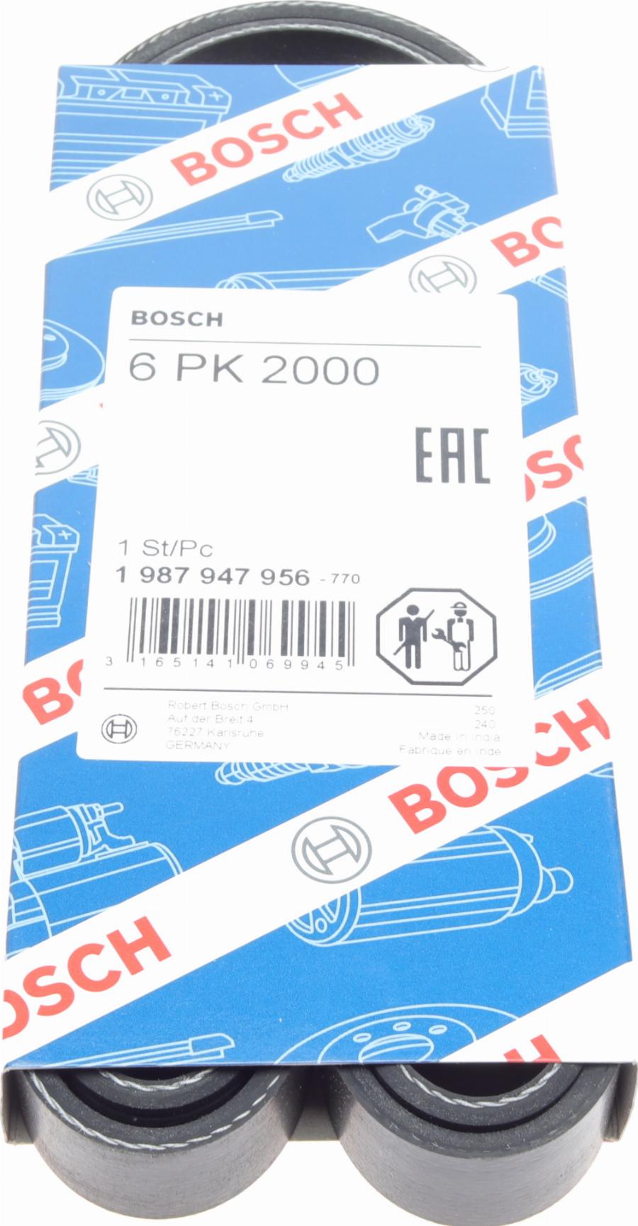 BOSCH 1 987 947 956 - V-Ribbed Belt www.autospares.lv