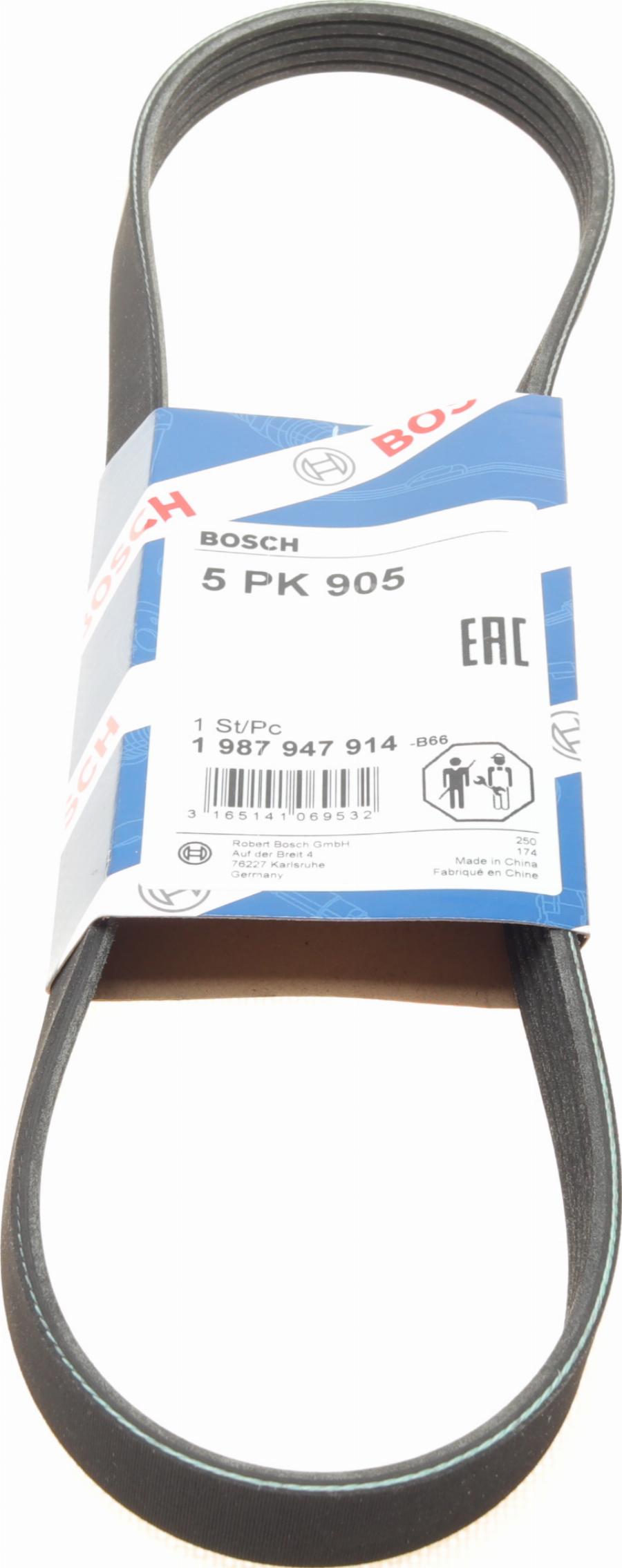 BOSCH 1 987 947 914 - Поликлиновой ремень www.autospares.lv