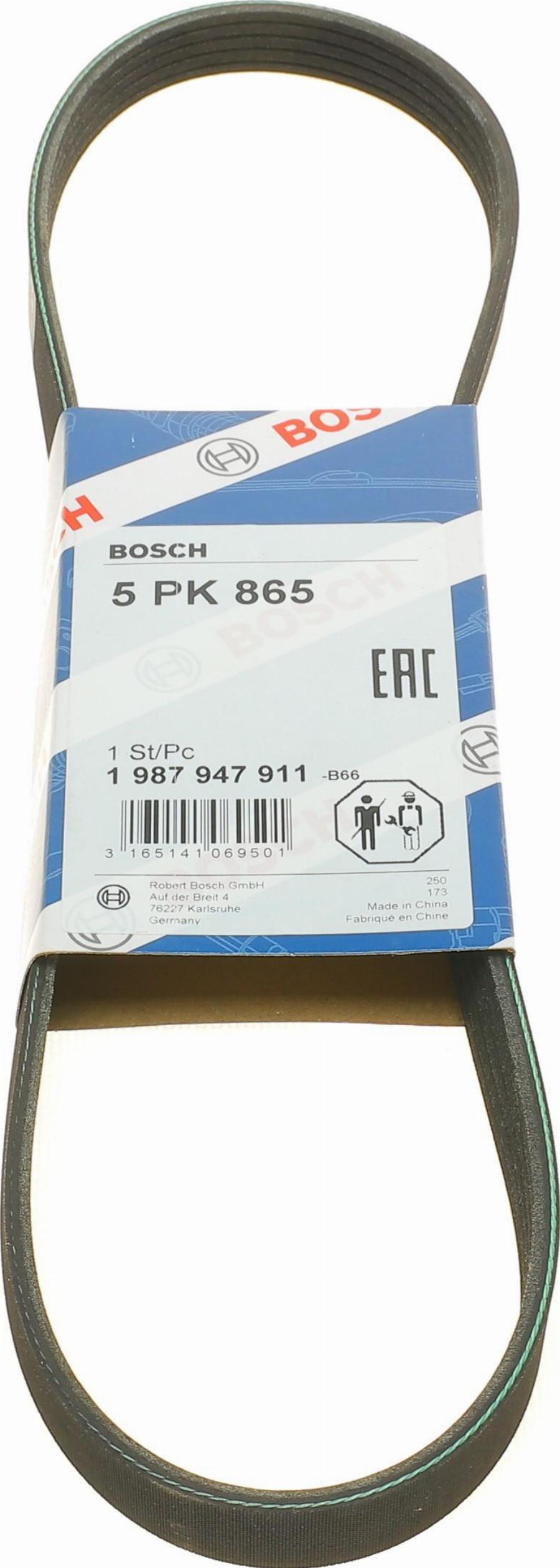 BOSCH 1 987 947 911 - Ķīļrievu siksna autospares.lv