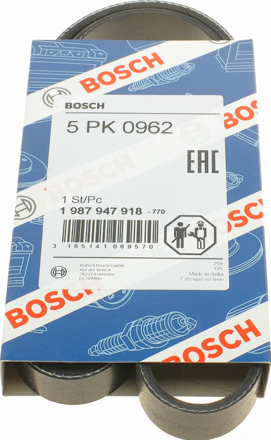 BOSCH 1 987 947 918 - V-Ribbed Belt www.autospares.lv