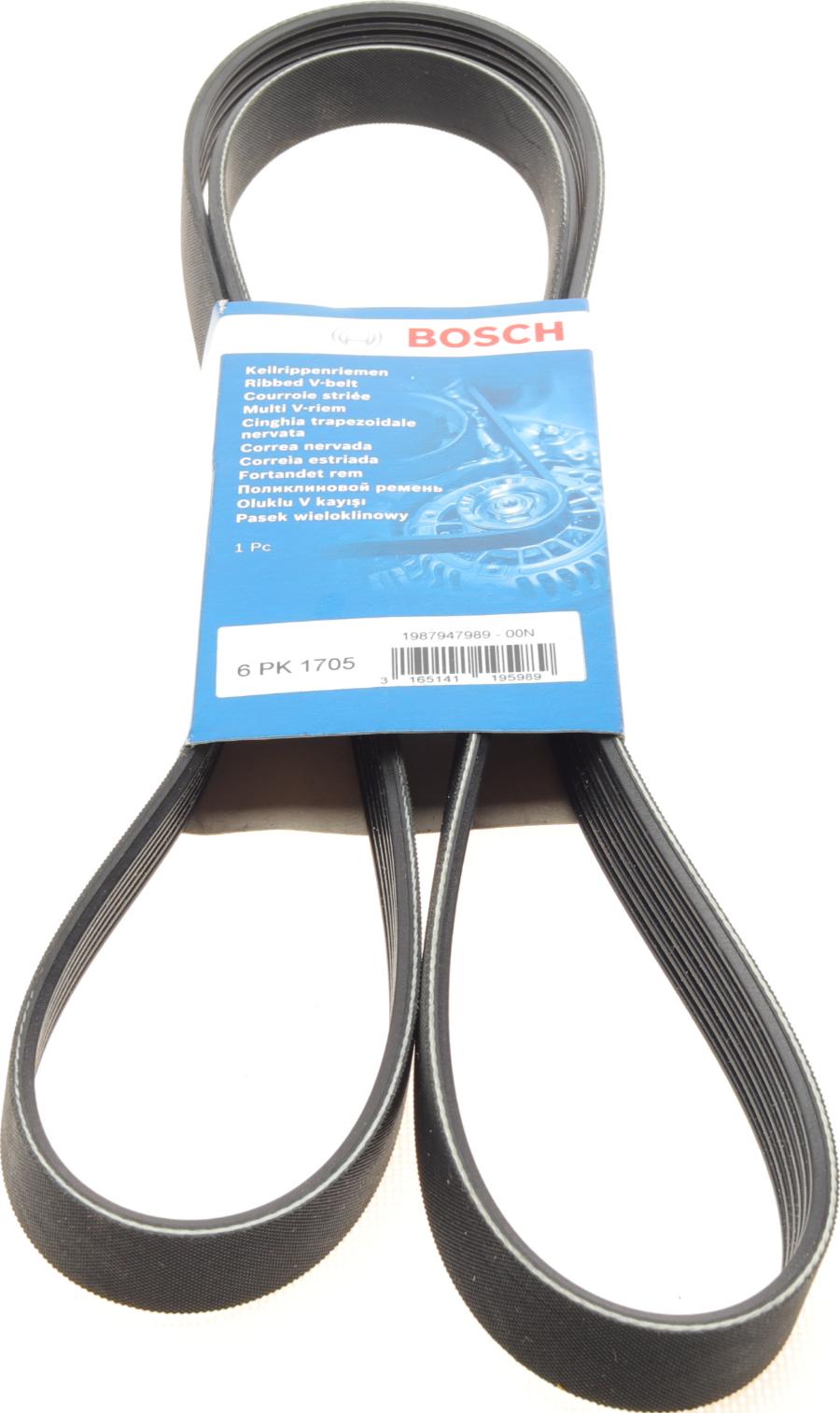 BOSCH 1 987 947 989 - V-Ribbed Belt www.autospares.lv