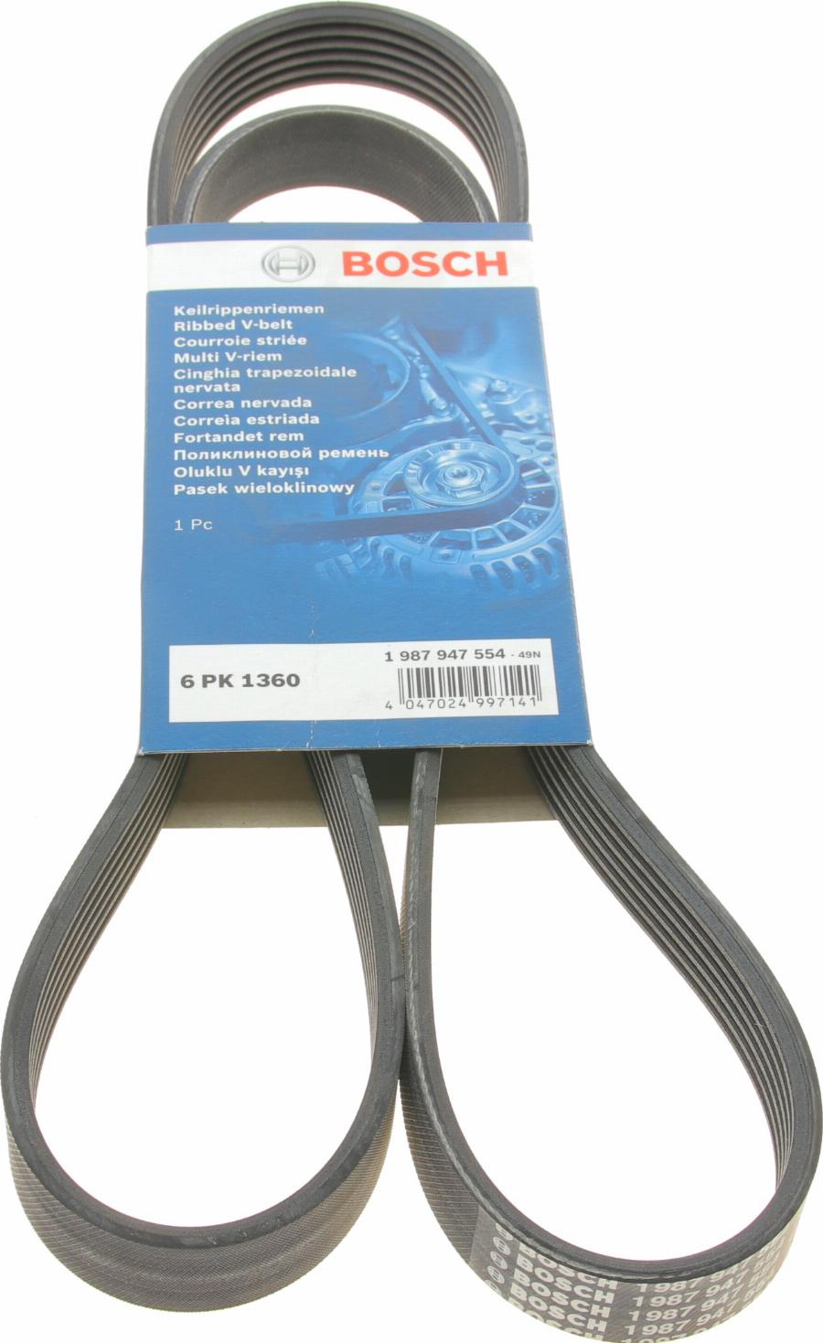 BOSCH 1 987 947 554 - V-Ribbed Belt www.autospares.lv