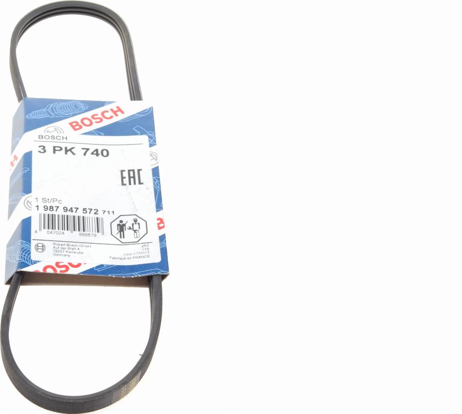 BOSCH 1 987 947 572 - V-Ribbed Belt www.autospares.lv