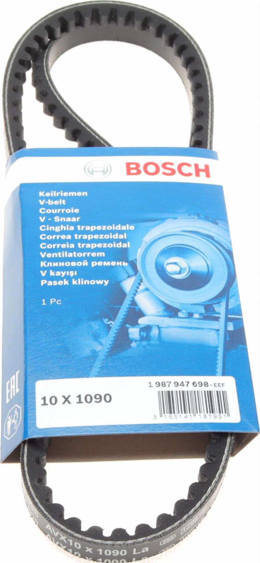 BOSCH 1 987 947 698 - Клиновой ремень, поперечные рёбра www.autospares.lv