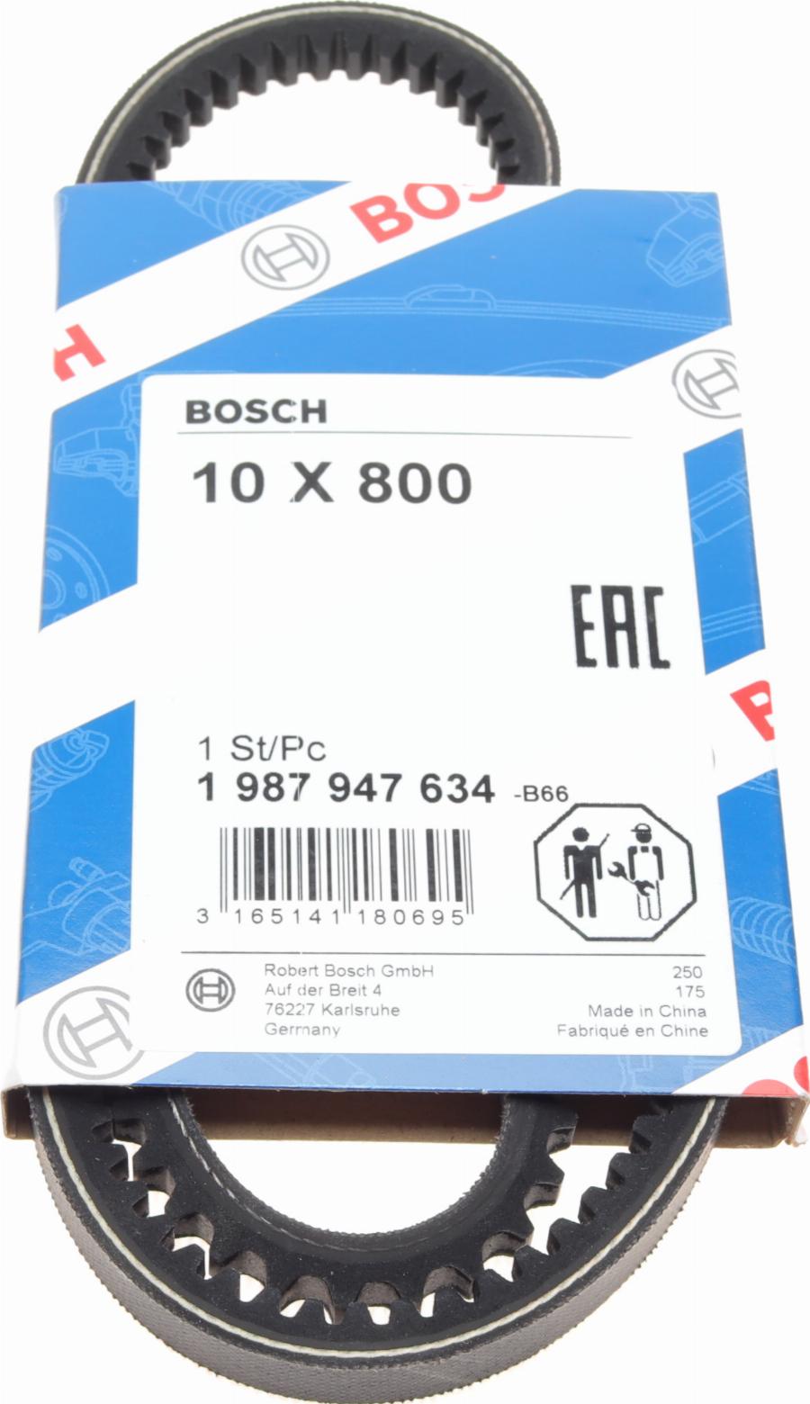 BOSCH 1 987 947 634 - Клиновой ремень, поперечные рёбра www.autospares.lv