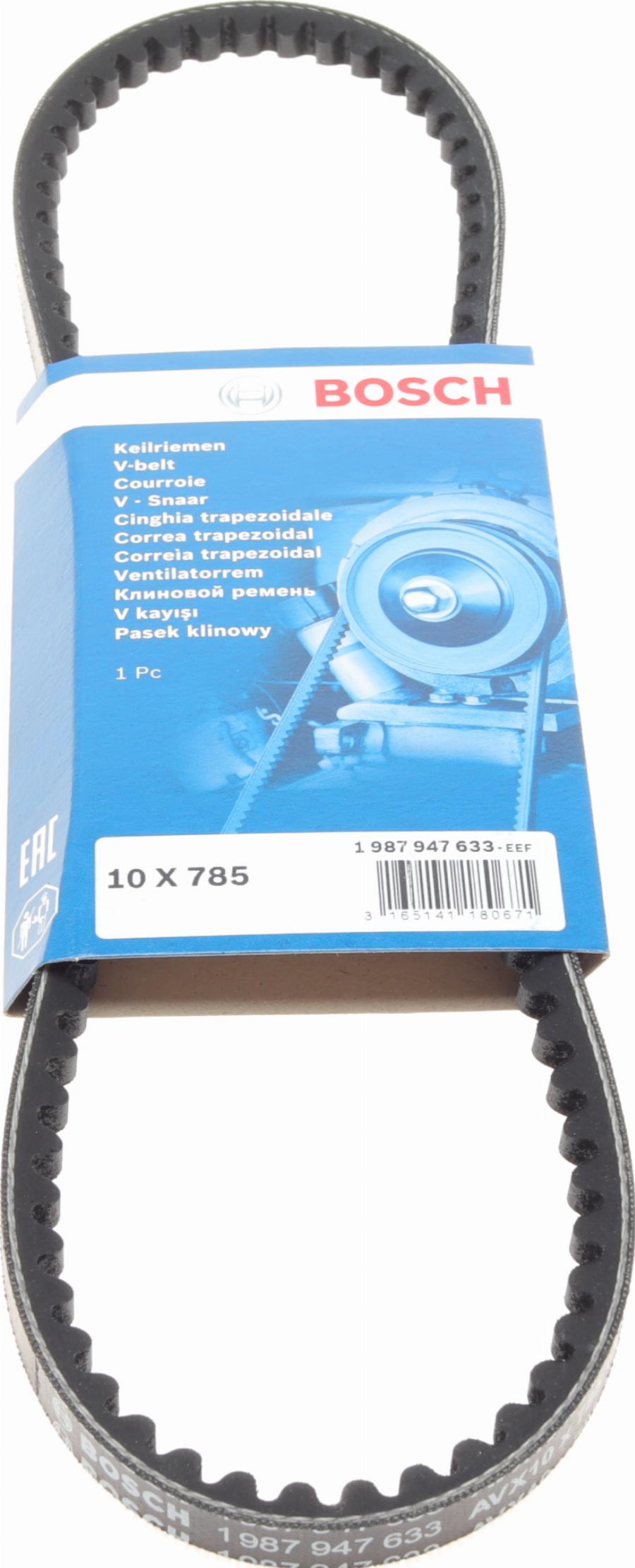 BOSCH 1 987 947 633 - Клиновой ремень, поперечные рёбра www.autospares.lv