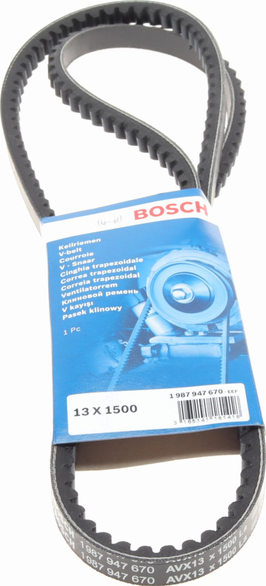 BOSCH 1 987 947 670 - Клиновой ремень, поперечные рёбра www.autospares.lv