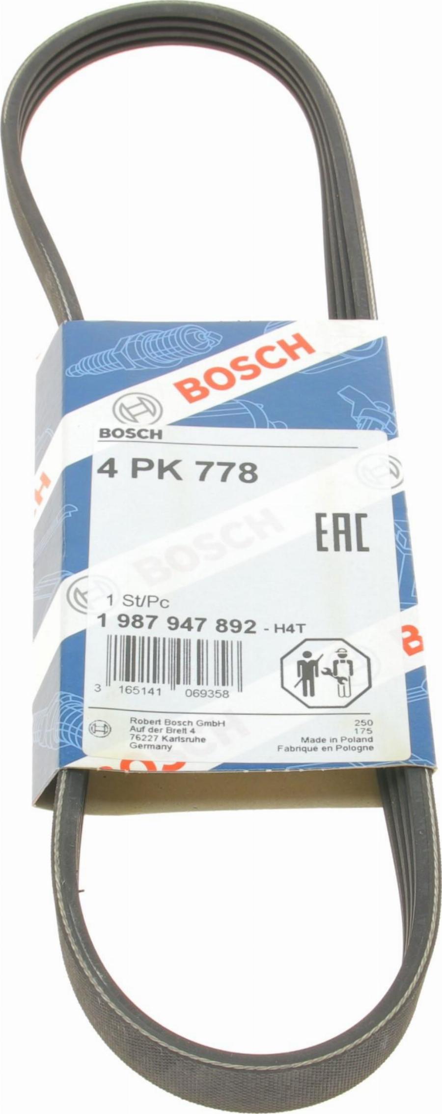 BOSCH 1 987 947 892 - Поликлиновой ремень www.autospares.lv