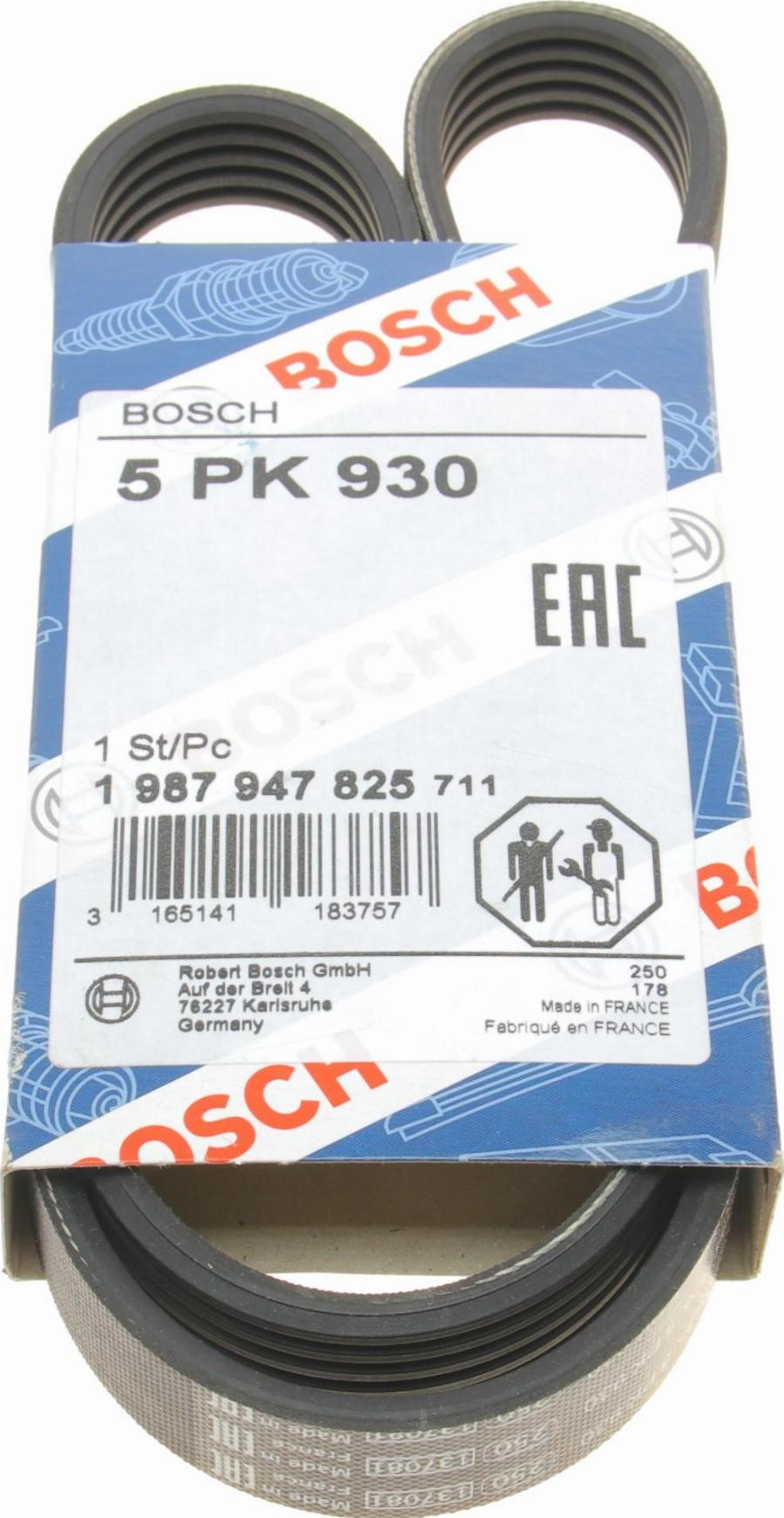 BOSCH 1 987 947 825 - Поликлиновой ремень www.autospares.lv