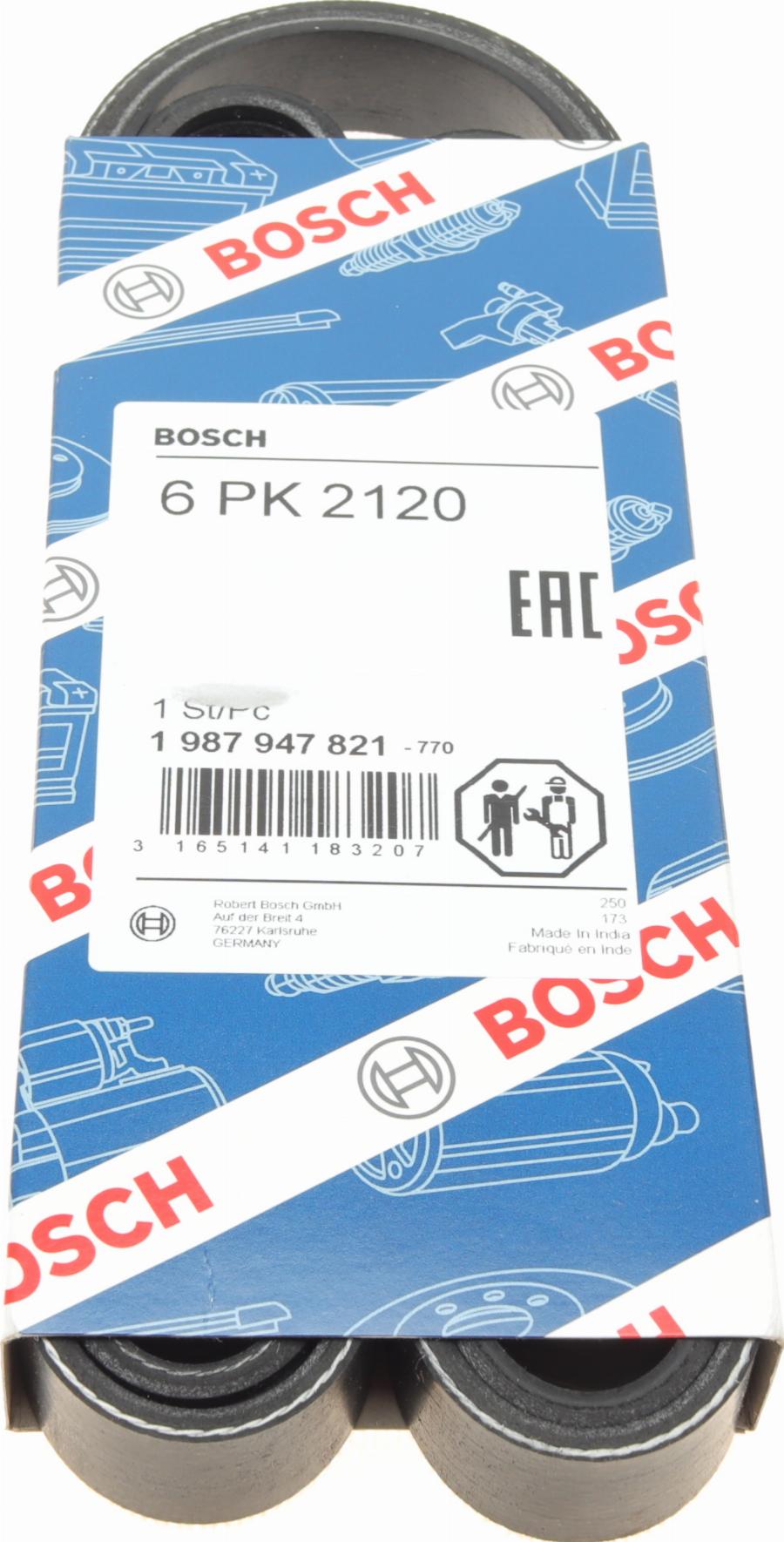 BOSCH 1 987 947 821 - Ķīļrievu siksna autospares.lv