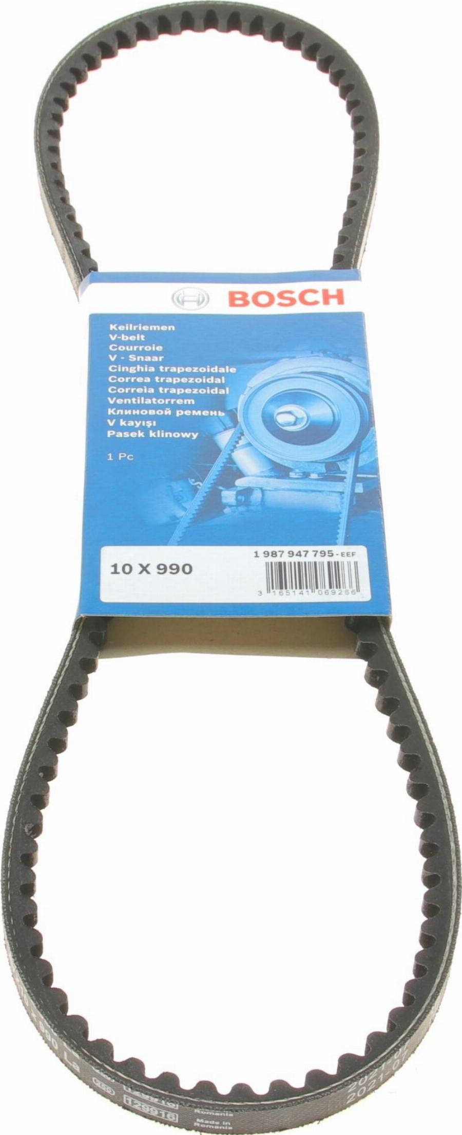 BOSCH 1 987 947 795 - Клиновой ремень, поперечные рёбра www.autospares.lv