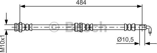 BOSCH 1 987 481 602 - Bremžu šļūtene www.autospares.lv