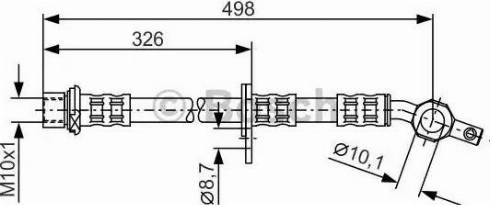 BOSCH 1 987 481 105 - Bremžu šļūtene www.autospares.lv