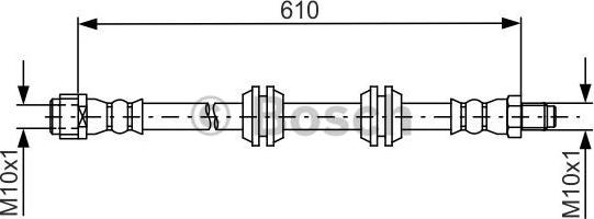 BOSCH 1 987 481 744 - Bremžu šļūtene www.autospares.lv