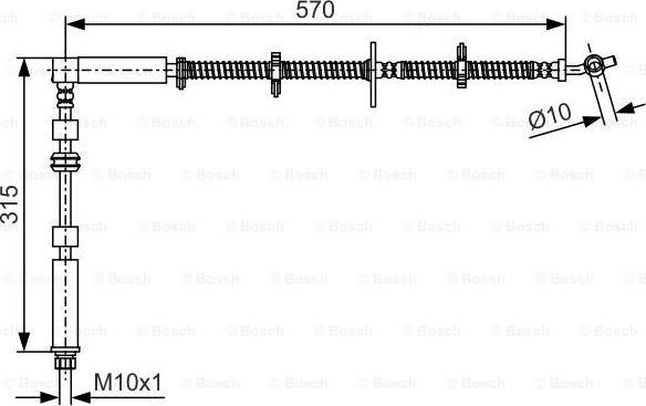 BOSCH 1 987 481 A64 - Bremžu šļūtene www.autospares.lv