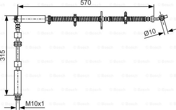 BOSCH 1 987 481 A63 - Bremžu šļūtene www.autospares.lv