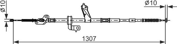 BOSCH 1 987 482 902 - Trose, Stāvbremžu sistēma autospares.lv