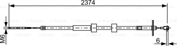 BOSCH 1 987 482 499 - Trose, Stāvbremžu sistēma www.autospares.lv