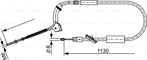 BOSCH 1 987 482 490 - Trose, Stāvbremžu sistēma www.autospares.lv