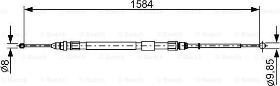 BOSCH 1 987 482 491 - Trose, Stāvbremžu sistēma www.autospares.lv