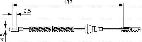 BOSCH 1 987 482 449 - Trose, Stāvbremžu sistēma www.autospares.lv