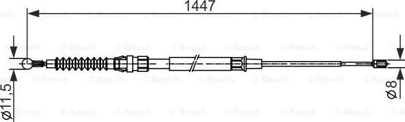 BOSCH 1 987 482 445 - Trose, Stāvbremžu sistēma www.autospares.lv