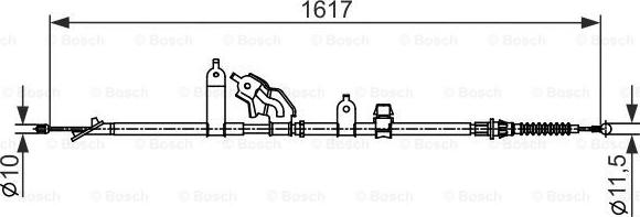 BOSCH 1 987 482 441 - Trose, Stāvbremžu sistēma www.autospares.lv