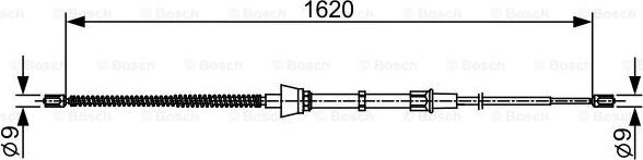 BOSCH 1 987 482 448 - Trose, Stāvbremžu sistēma www.autospares.lv