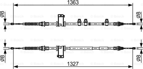 BOSCH 1 987 482 453 - Trose, Stāvbremžu sistēma www.autospares.lv