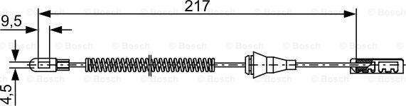 BOSCH 1 987 482 461 - Trose, Stāvbremžu sistēma www.autospares.lv