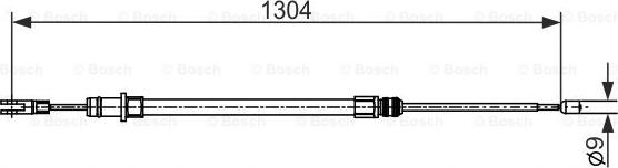 BOSCH 1 987 482 431 - Trose, Stāvbremžu sistēma www.autospares.lv