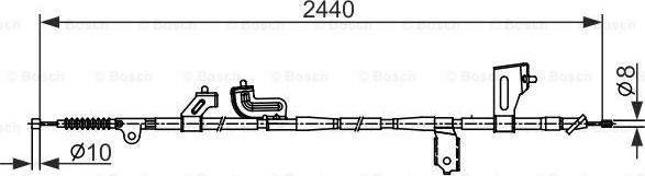 BOSCH 1 987 482 425 - Trose, Stāvbremžu sistēma www.autospares.lv