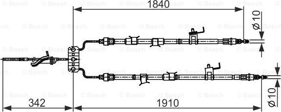 BOSCH 1 987 482 420 - Trose, Stāvbremžu sistēma www.autospares.lv