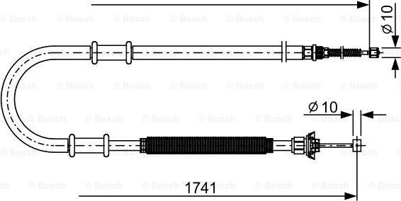 BOSCH 1 987 482 599 - Trose, Stāvbremžu sistēma www.autospares.lv