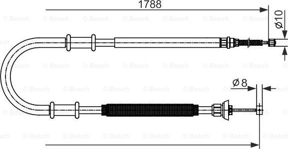 BOSCH 1 987 482 590 - Trose, Stāvbremžu sistēma www.autospares.lv