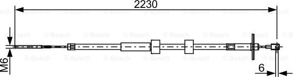 BOSCH 1 987 482 500 - Trose, Stāvbremžu sistēma www.autospares.lv