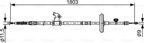 BOSCH 1 987 482 508 - Trose, Stāvbremžu sistēma www.autospares.lv