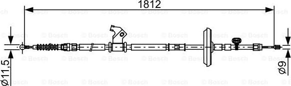 BOSCH 1 987 482 503 - Trose, Stāvbremžu sistēma www.autospares.lv