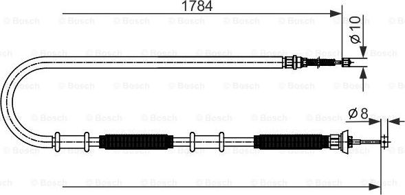 BOSCH 1 987 482 587 - Trose, Stāvbremžu sistēma www.autospares.lv