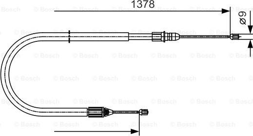 BOSCH 1 987 482 041 - Тросик, cтояночный тормоз www.autospares.lv