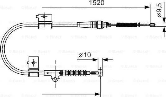 BOSCH 1 987 482 051 - Trose, Stāvbremžu sistēma www.autospares.lv